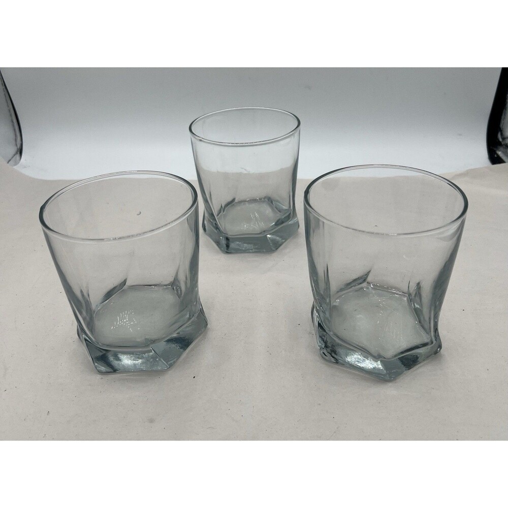 SET of 3 Rocks Whiskey Glass 9 Oz Bar Restaurant Home 3 5/8” X 3 1/4”
